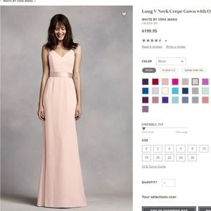 Pink Blush Vera Wang Bridesmaid Dress Size 8